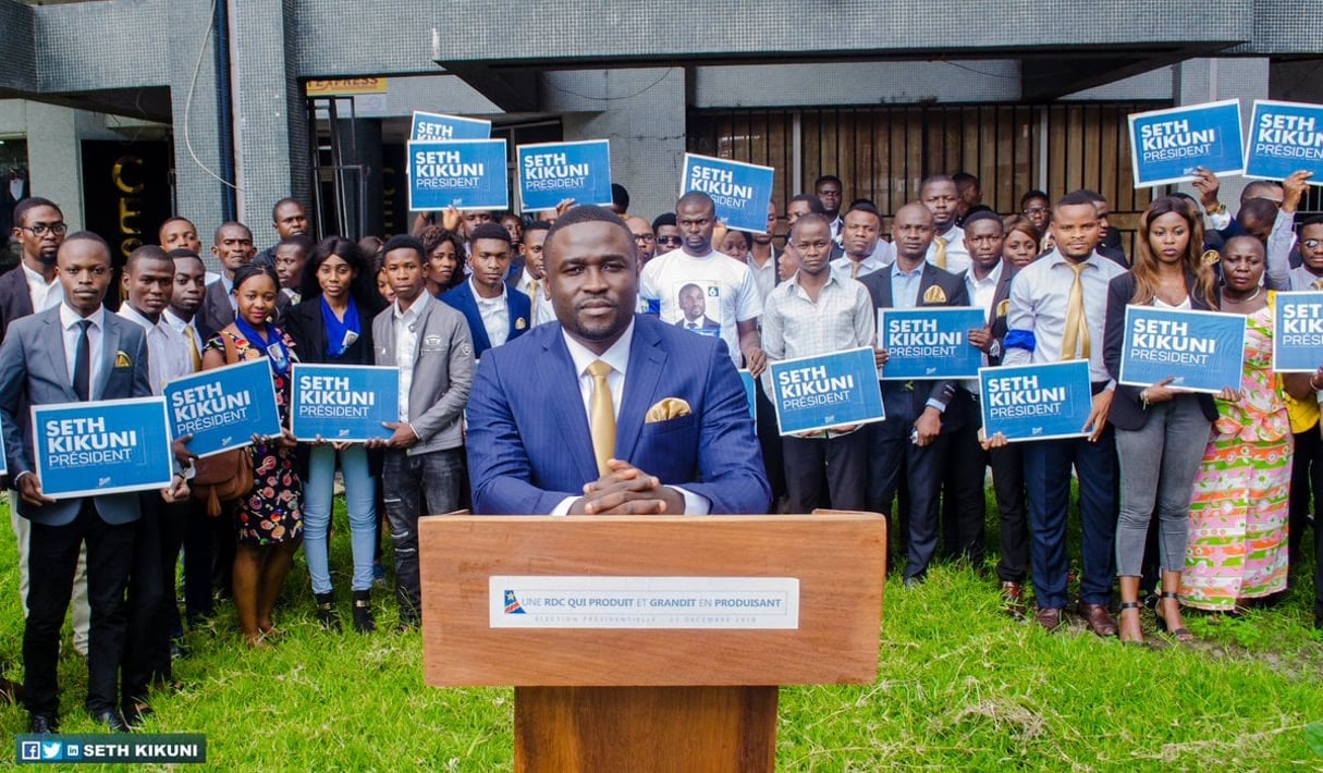 Seth Kikuni, candidat à la présidentielle en RDC. © Twitter/@sethkikuni