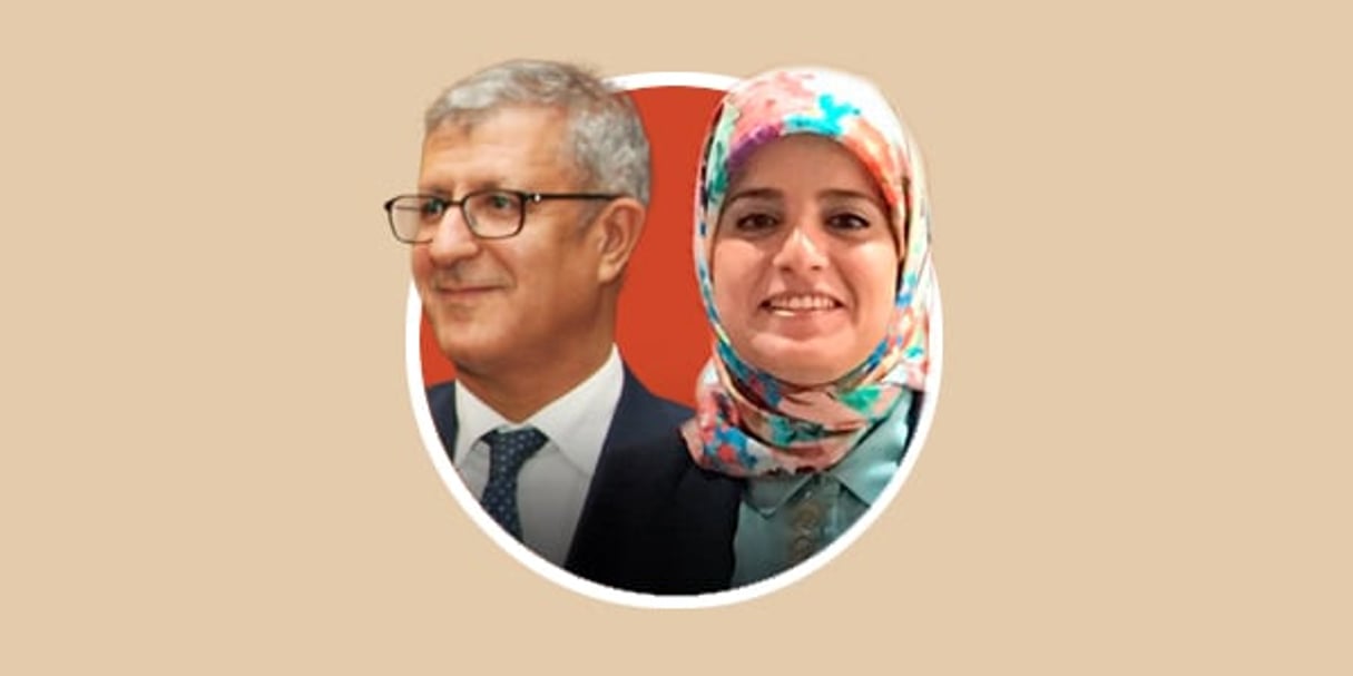 Mohamed Rabie Khlie (directeur général de l’ONCF) et Laila Mechball (directrice générale d’Air Arabia Maroc). © Montage JA