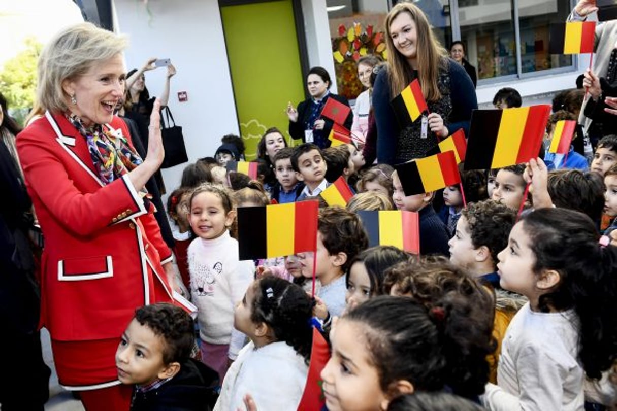 La princesse Astrid lors d’une mission économique à Rabat, le 27 novembre. © BELGA/AFP
