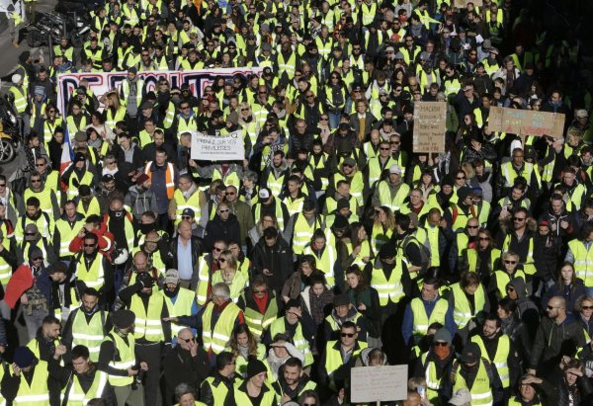Manifestations des gilets jaunes à Marseille  le 8 décembre 2018 © Claude Paris/AP/SIPA