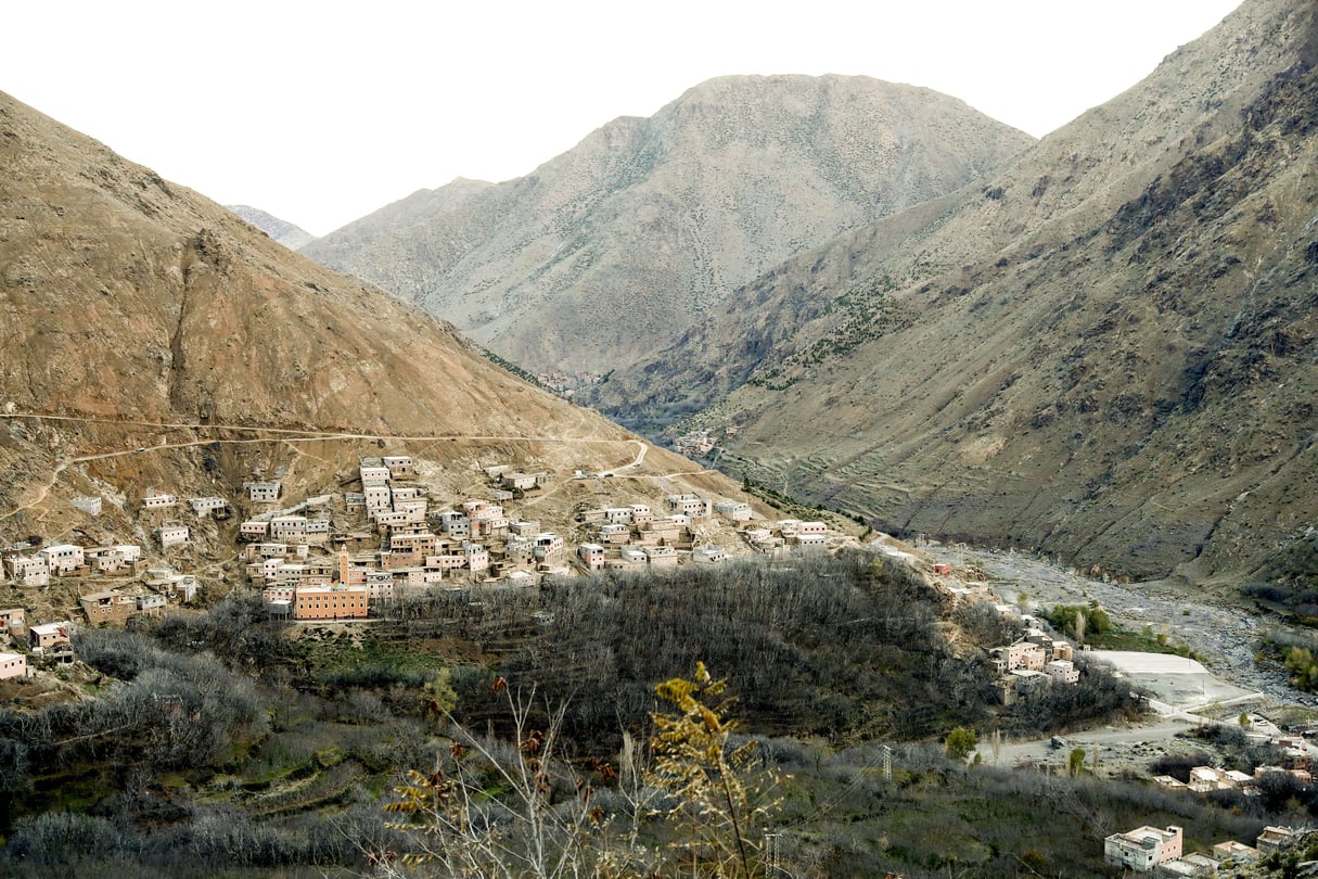 Le village d’Ilmil, à 10 kilomètres duquel les cadavres des deux touristes scandinaves ont été retrouvés. © Terje Bendiksby/AP/SIPA