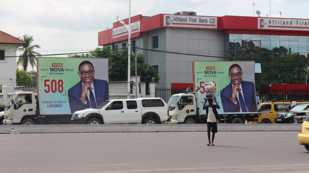 Une caravane de campagne de Henri Mova Sakanyi à Kinshasa, le 8 décembre 2018. &copy; Trésor Kibangula/JA