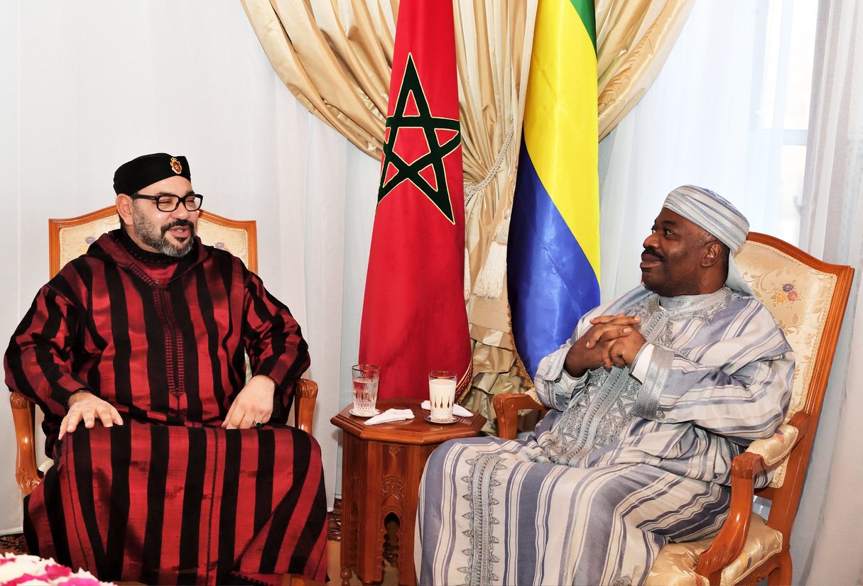 Le roi du Maroc et le président gabonais, à Rabat, le 3 décembre 2018. © MAP