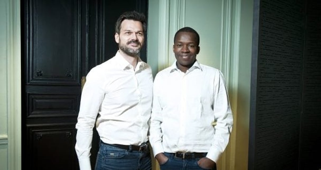 De gauche a droite : Cyril Collon (France) et Tidjane Deme (France – Senegal), general partners a Partech Venture, le 18.01.2018 – Paris. Photo : Vincent Fournier/JA © Vincent Fournier/JA