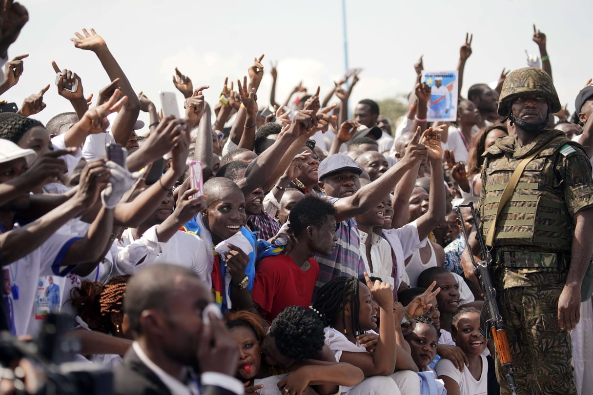 Les partisans de Félix Tshisekedi lors de son investiture le 24 janvier 2019 à Kinshasa. &copy; Jerome Delay/AP/SIPA