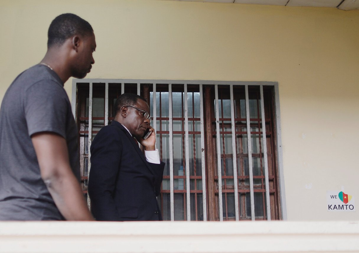 Maurice Kamto, le 8 octobre 2018 à son QG de Yaoundé. © REUTERS/Zohra Bensemra