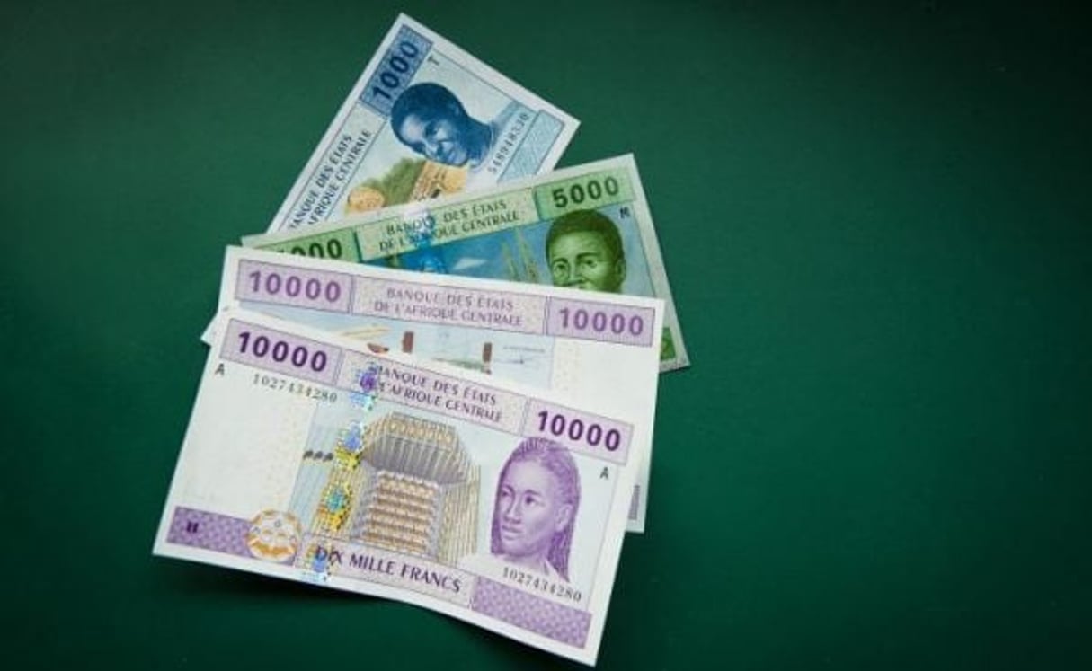Billets de francs CFA de l’Afrique centrale. © Vincent Fournier/JA