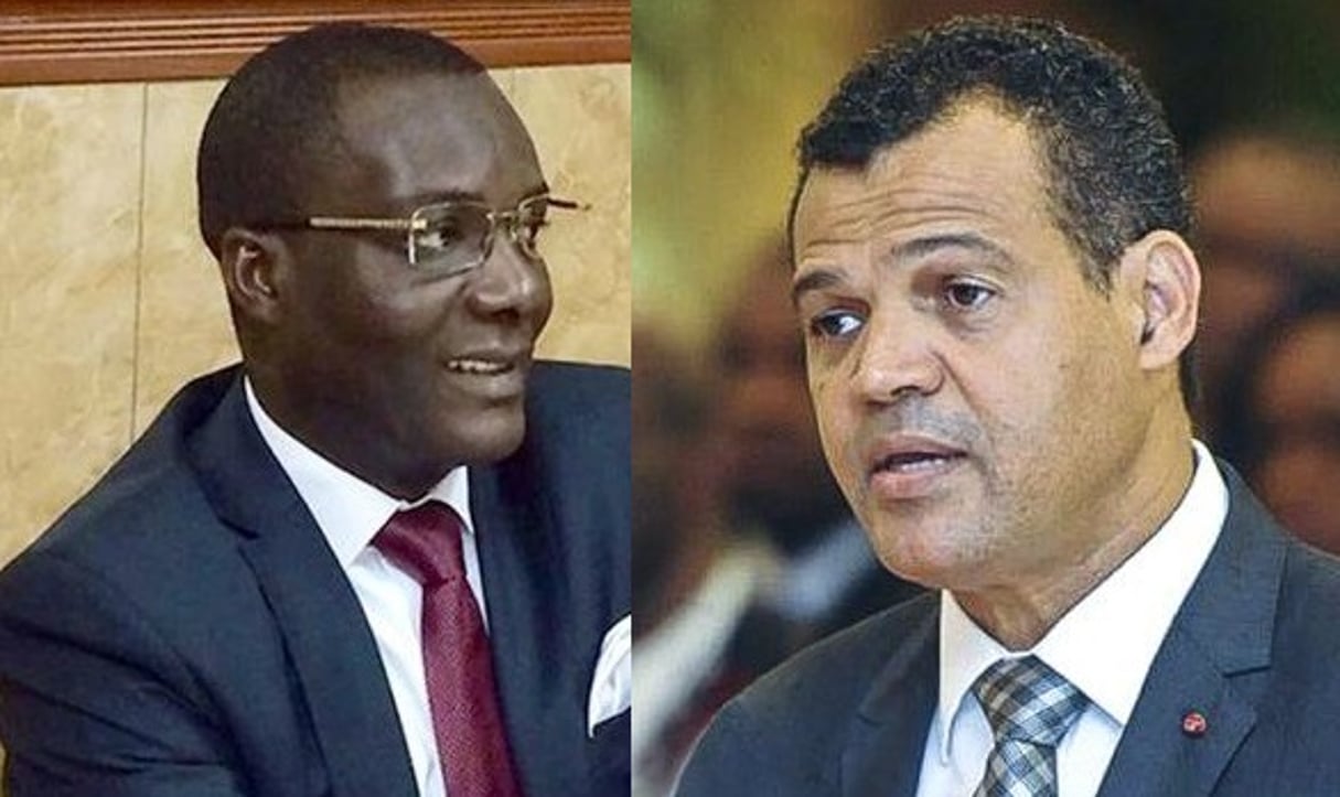 Les ministres Ali Akbar Onanga Y’Obegue (à g.) et Étienne Massard Kabinda Makaga, évincés du gouvernement. © DR