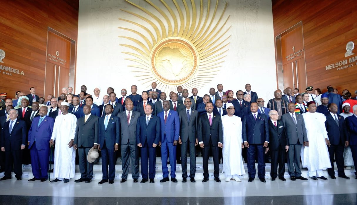 Les chefs d’État présents au 32e sommet de l’UA à Addis-Abeba, le 11 février 2019. © DR / Union africaine.