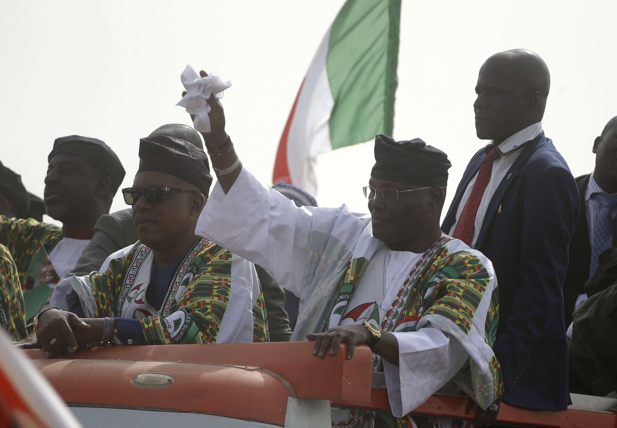 Le candidat à la présidence nigériane Atiku Abubakar. © Sunday Alamba/AP/SIPA