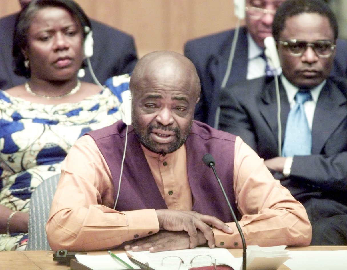 Abdoulaye Yerodia Ndombasi, alors ministre des Affaires étrangères de RDC, au Conseil de sécurité de l’ONU, en juin 2000. © Reuters