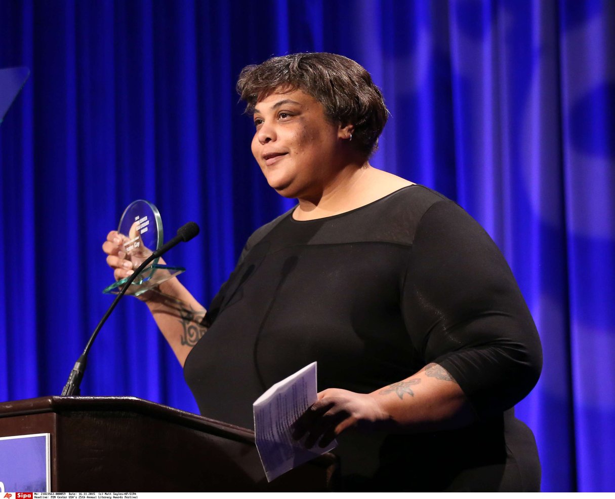 Roxane Gay reçoit son prix Freedom to Write au 25e festival annuel des prix de l’alphabétisation organisé par le PEN Center USA le lundi 16 novembre 2015. © Matt Sayles/AP/SIPA