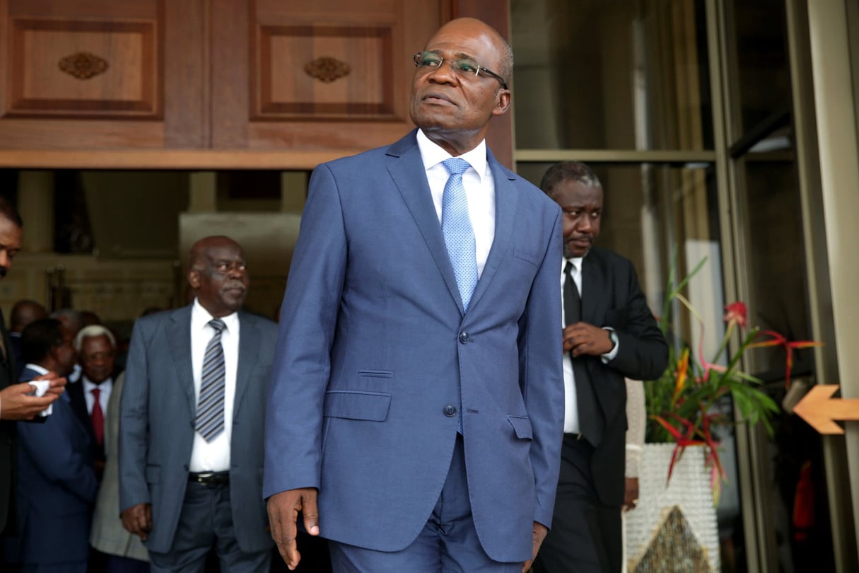 Devant la Cour constitutionnelle, le 25 janvier,à Libreville. © Steve JORDAN/AFP