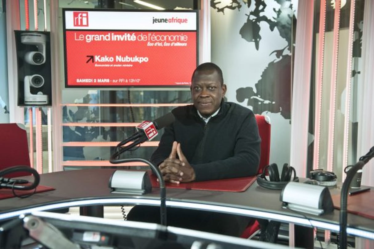 L’économiste Kako Nubukpo, à RFI, le 1er mars 2019. © Vincent Fournier/JA