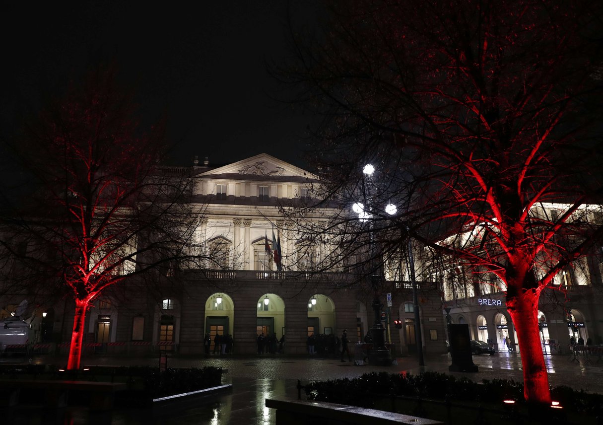 Le théâtre milanais de la Scala en décembre 2017. © Antonio Calanni/AP/SIPA