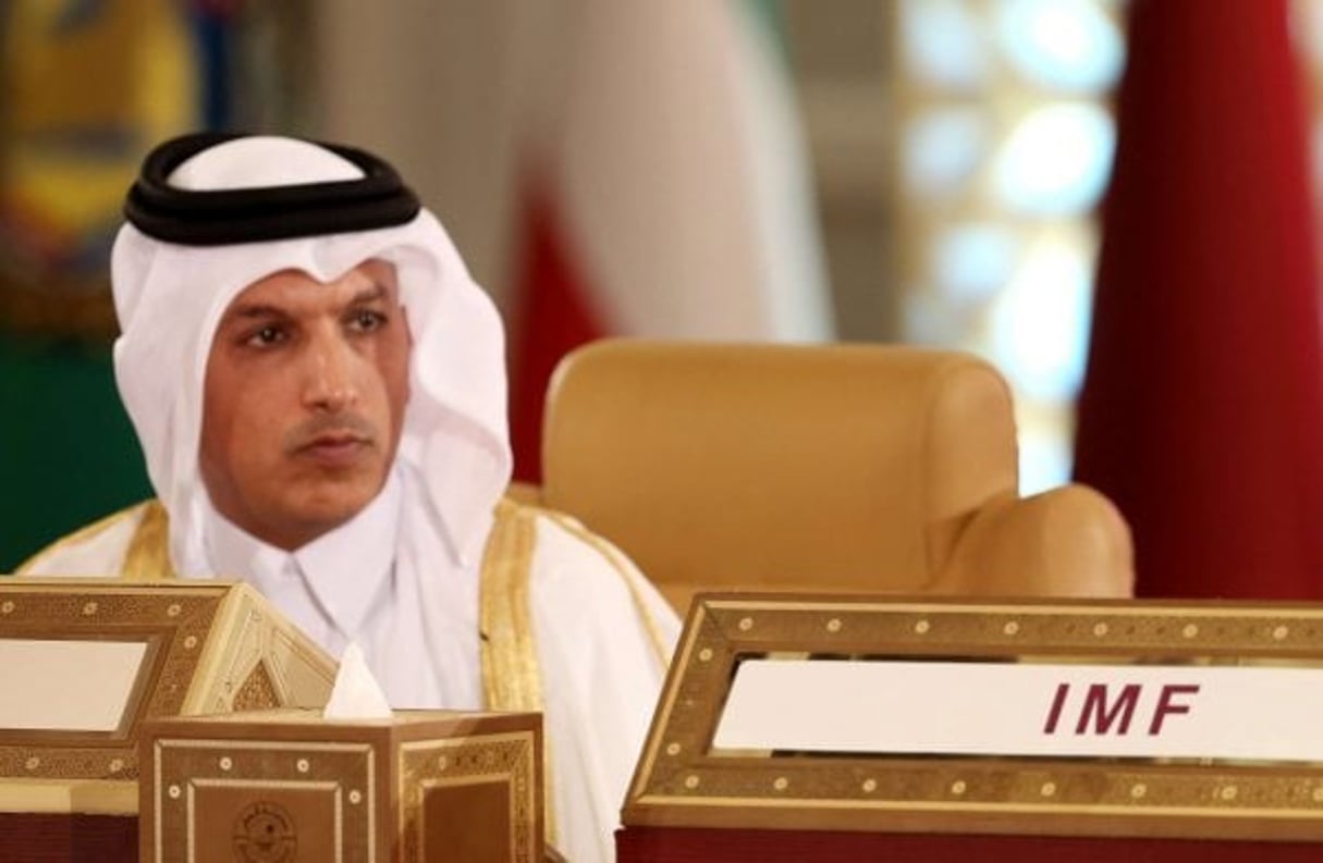 Le ministre qatari des Finances, Ali Sharif Al Emadi, au Conseil de coopération du Golfe à Doha, le 8 novembre 2015. © Osama Faisal/AP/SIPA