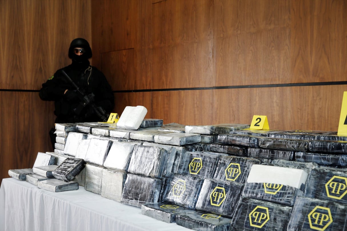 Saisie de cocaïne par la brigade de lutte contre le crime organisé, le 8 décembre 2018. © MAP