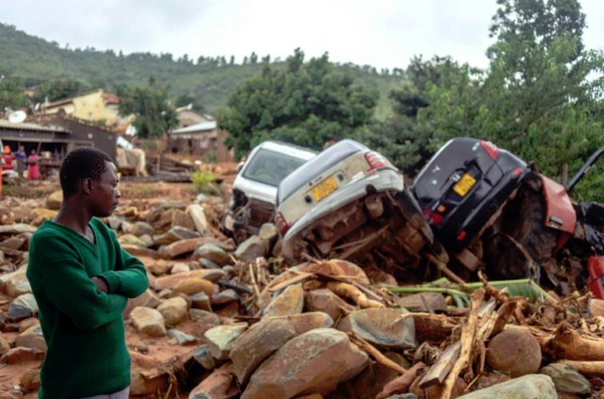 Les dégâts considérables provoqués par la cyclone Idai à Chimanimani, dans l’est du Zimbabwe, le 18 mars 2019. © Zinyange AUNTONY/AFP