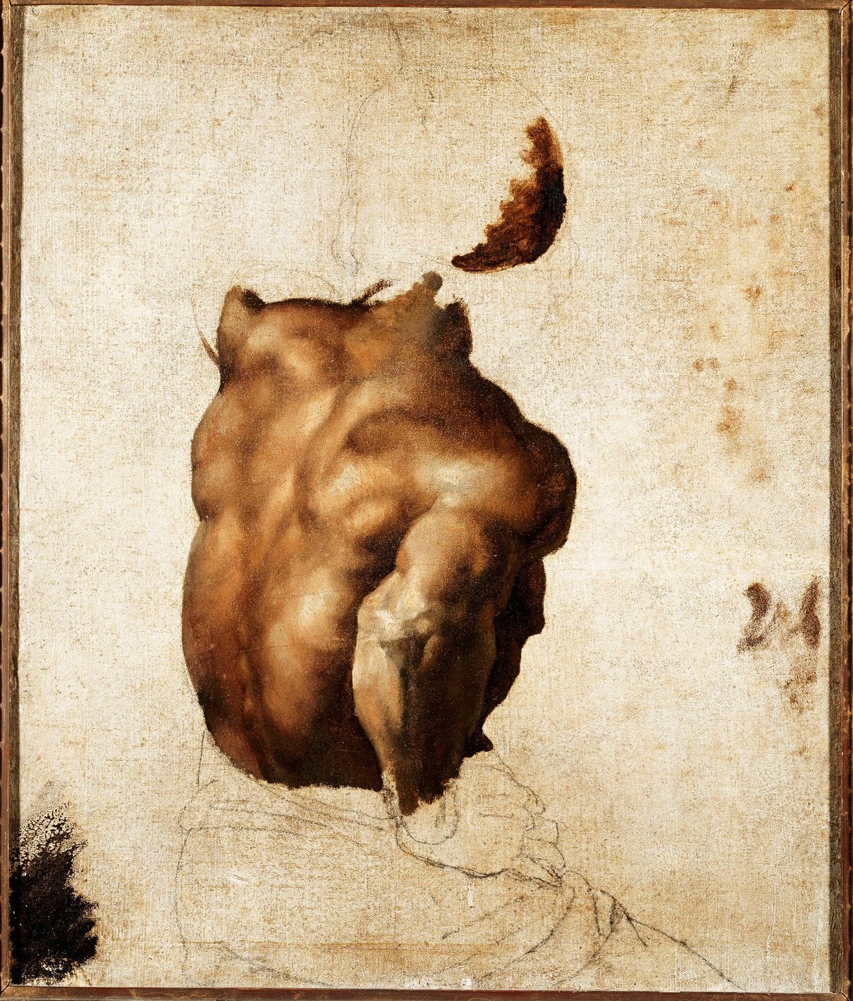 Étude de dos (d’après le modèle Joseph), de Géricault, pour Le Radeau de La Méduse. &copy; Photo RMN/Philipp Bernard