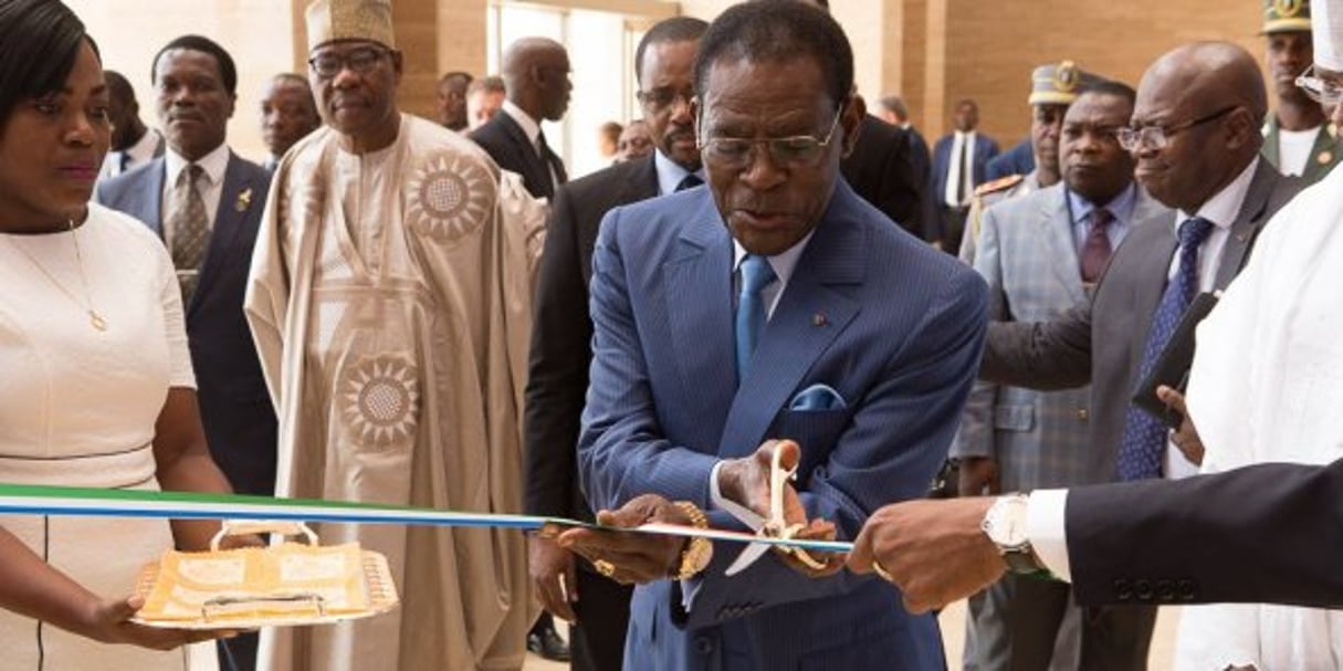 Teodoro Obiang Nguema le 3 avril 2019, lors de l’ouverture du congrès des pays africains producteurs de pétrole à Malobo. © Year of energy 2019