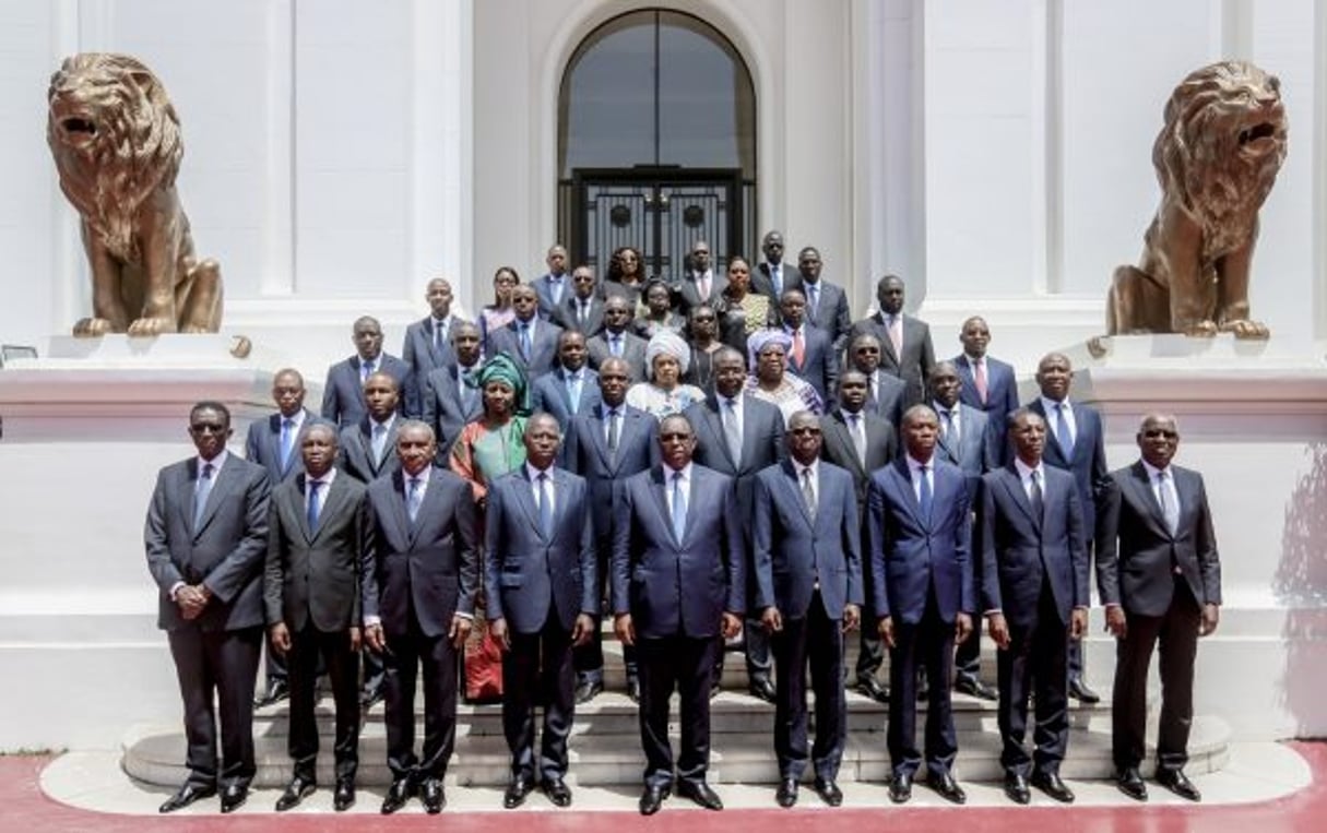 Le gouvernement  sénégalais, le 10 avril 2019. © Papa Matar Diop/Présidence Sénégal