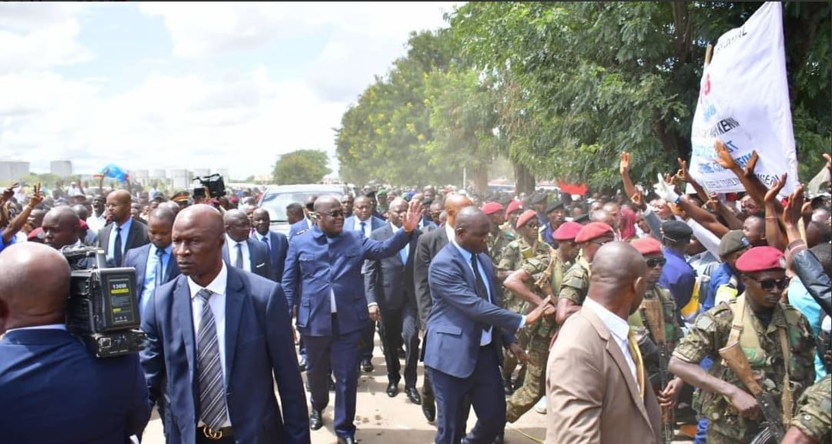 Le président Félix Tshisekedi à son arrivée à Lumumbashi, le 12 avril 2019. © Twitter/présidence de la RDC