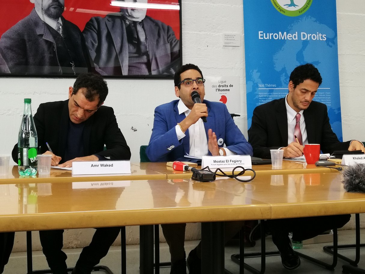 La conférence de presse à Paris &copy; La conférence de presse à Paris en présence de Amr Waked, Moataz El Fegiery et Khaled Abol Naga.