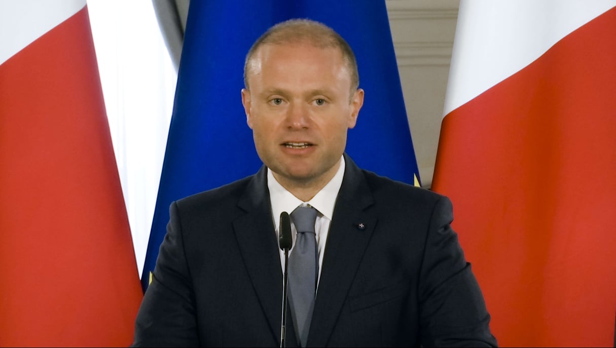 Le Premier ministre maltais, Joseph Muscat. © APTV/AP/SIPA