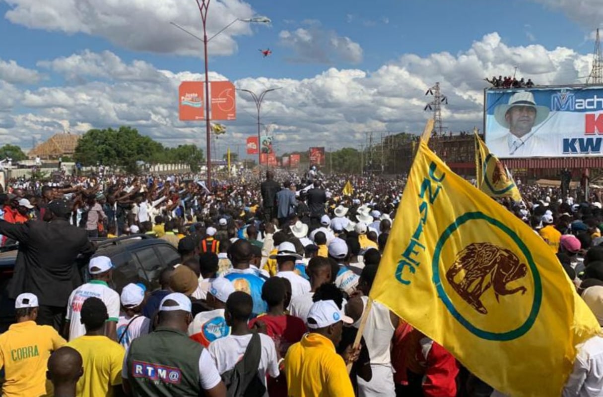 Plusieurs dizaines de milliers de personnes se sont rassemblées à Lubumbashi, lors du retour de Moïse Katumbi, le 20 mai 2019. © Jeune Afrique