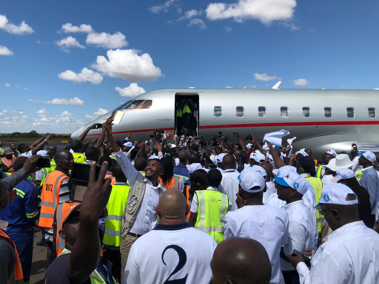 Effervescence à l'arrivée de Moïse Katumbi à Lubumbashi, le 20 mai 2019. &copy; Jeune Afrique