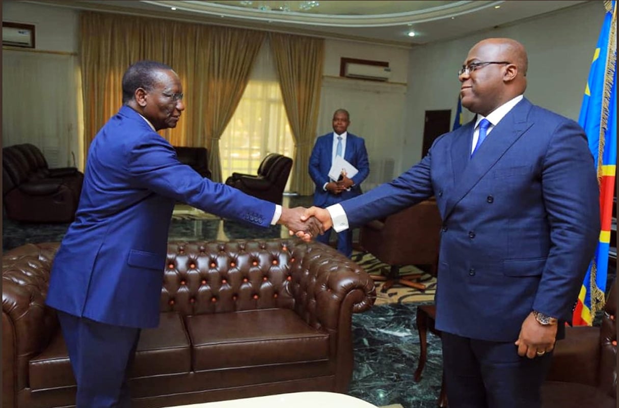 Sylvestre Ilunga Ilunkamba, avec le président Félix Tshisekedi, le 20 mai 2019. &copy; Présidence RDC