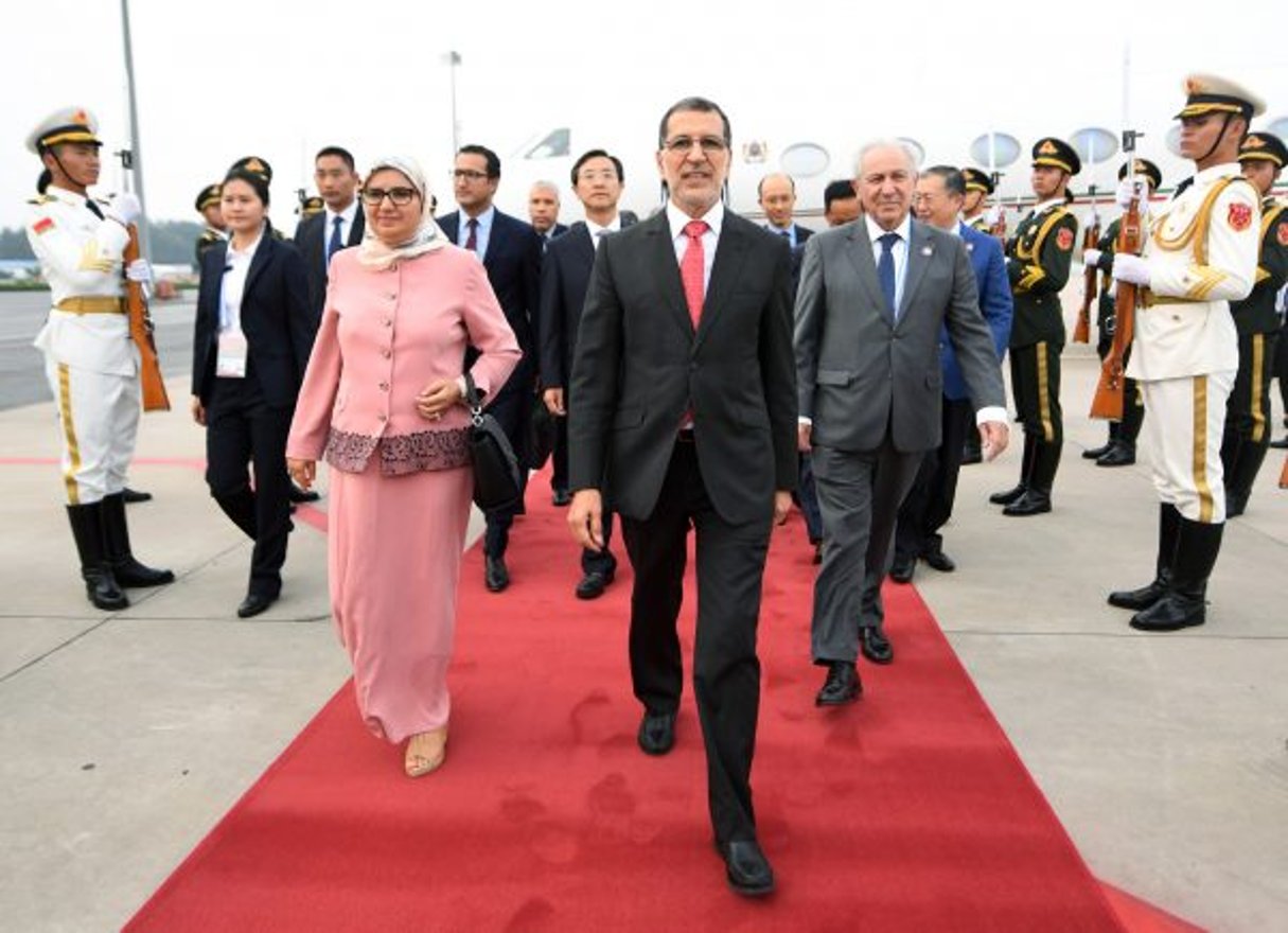 Saadeddine El Othmani, le chef du gouvernement, à Rabat, le 28 mai. © Ju Huanzong/Xinhua/MaxPPP