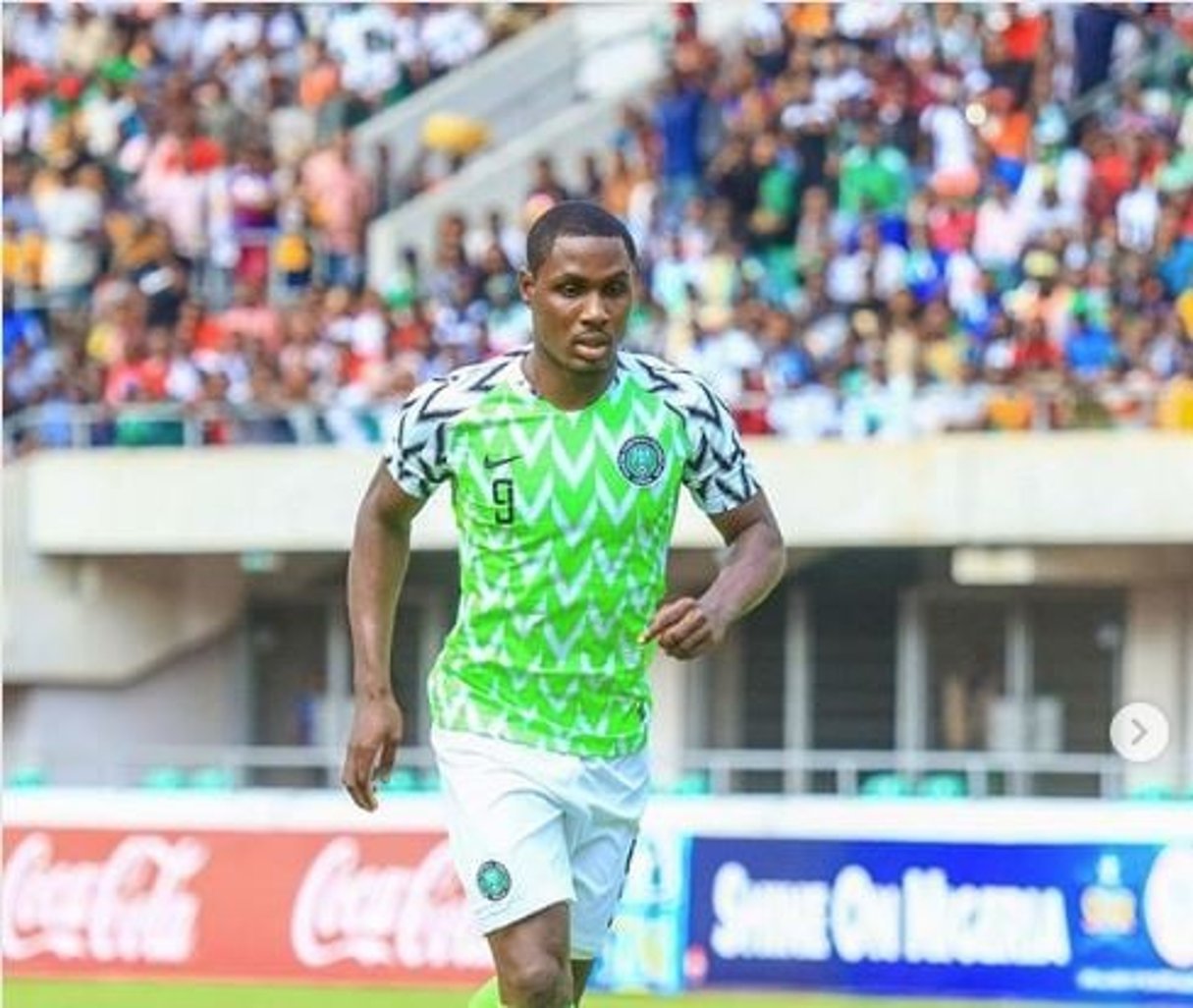 Odion Ighalo, l’attaquant nigérian sacré meilleur buteur des qualifications. © Instagram Odion Ighalo