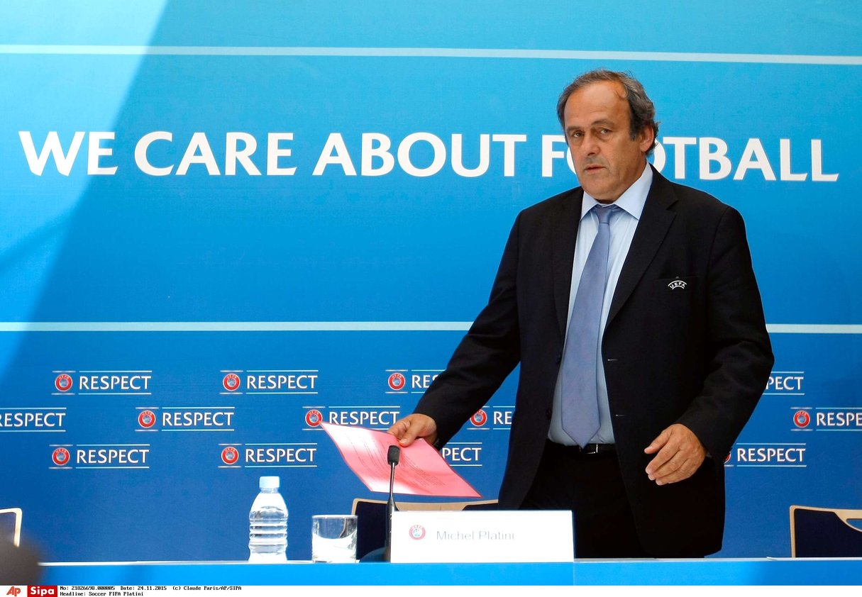 Michel Platini a été placé en garde à vue dans le cadre de l’enquête pour corruption sur l’attribution de la Coupe du monde de football au Qatar en 2022. © Claude Paris/AP/SIPA