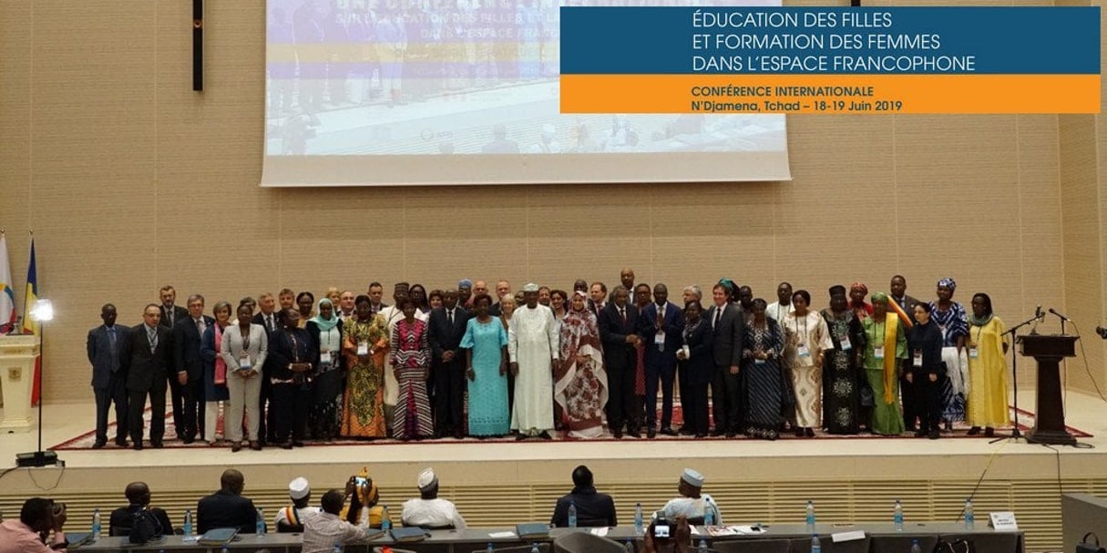 Lors de la cérémonie d’ouverture de la conférence internationel de l’OIF pour l’éducation des filles et la formation des femmesle 18 juin, à N’Djamena. © Twitter officiel de l’OIF