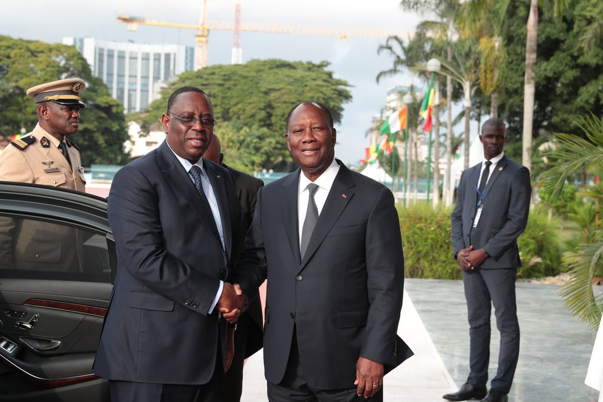 Alassane Ouattara et Macky Sall, le 20 juin à Abidjan. © @Presidence ivoirienne.