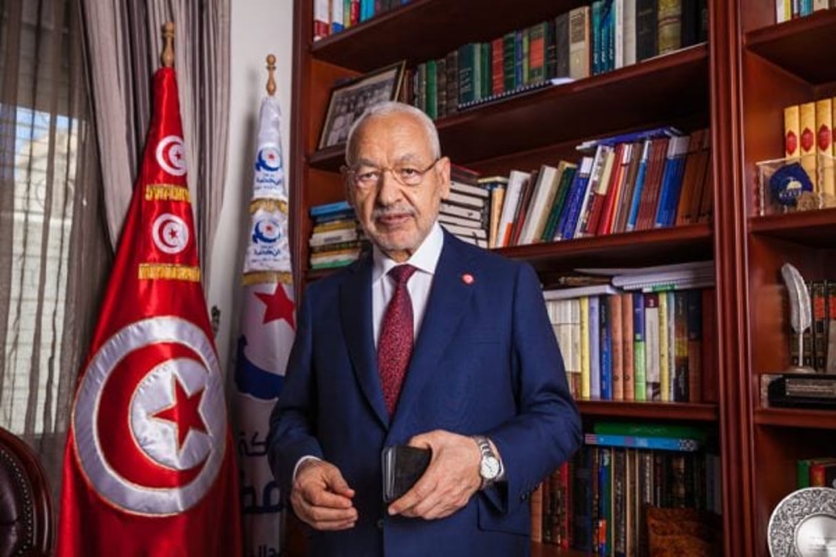 Rached Ghannouchi, le président du parti Ennahdha, le 18 juin 2019. © Ons Abid pour JA