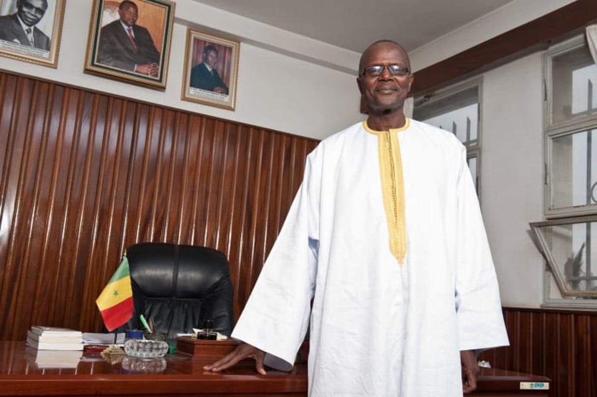 Ousmane Tanor Dieng, en 2011 à Dakar, lorsqu’il fut pour la dernière fois candidat à une élection présidentielle. © Youri Lenquette pour JA