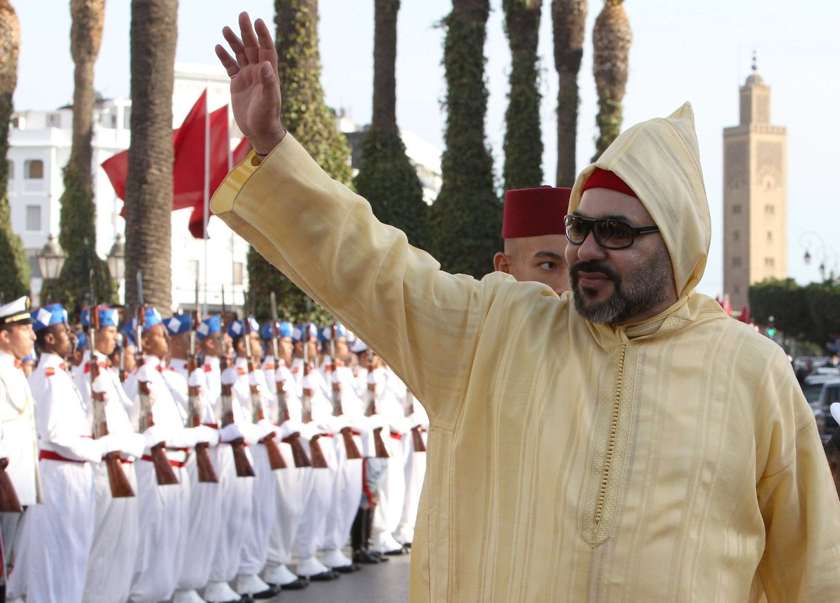 Le roi du Maroc, Mohammed VI, arrivant à la Chambre des Représentants pour l'ouverture d'une nouvelle session parlementaire, le 12 octobre 2018 à Rabat (image d'illustration). &copy; Abdeljalil Bounhar/AP/SIPA