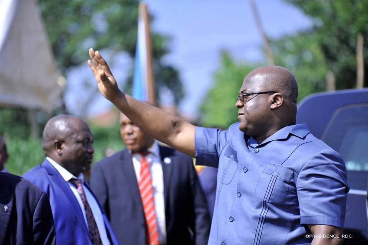 Félix Tshisekedi, lors de sa visite à Bunia, dans l’est de la RDC, le 2 juillet 2019. © DR / Présidence de la République RDC