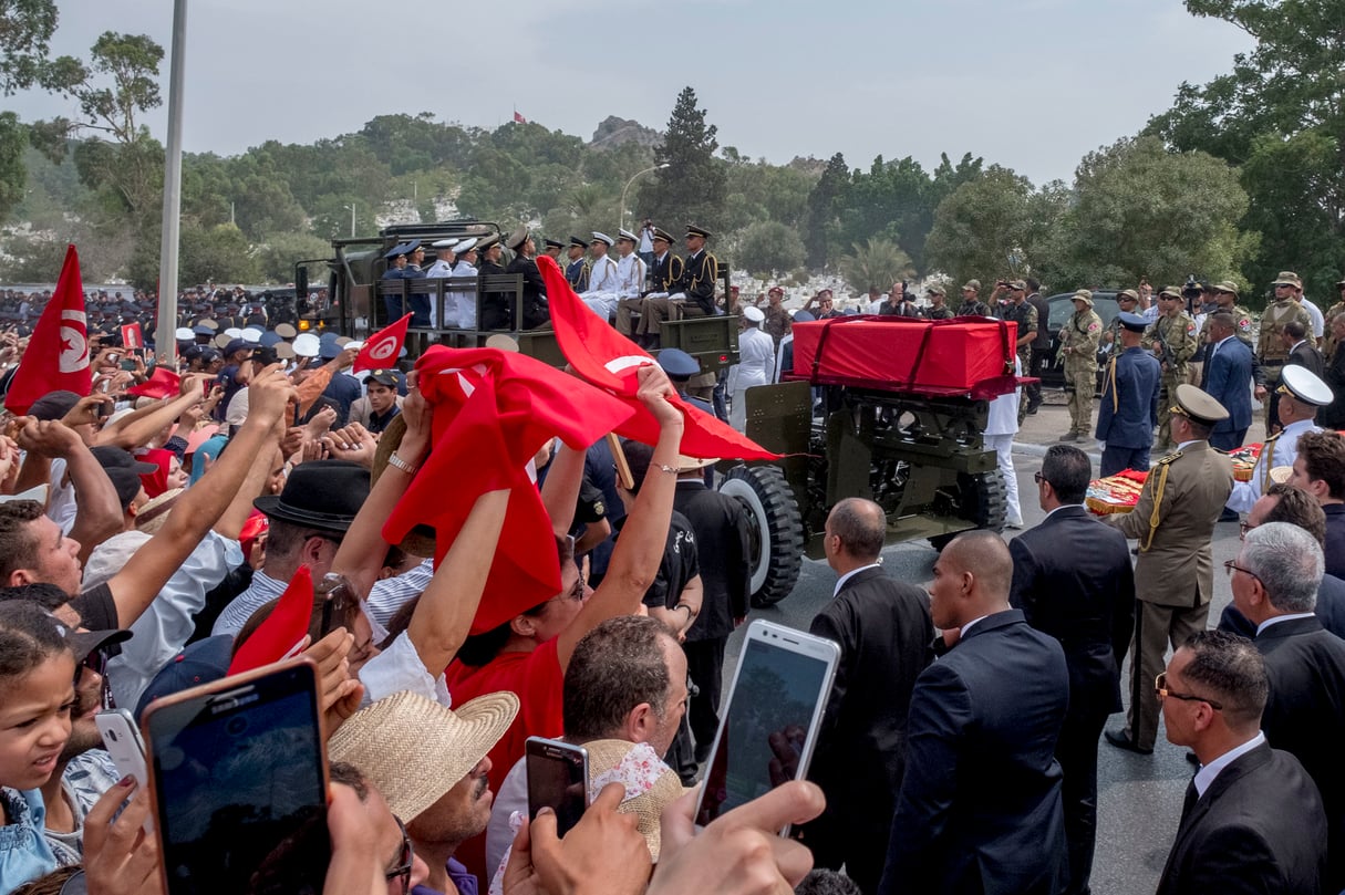 Les obsèques nationales du président Béji Caïd Essebsi se sont déroulées samedi 27 juillet 2019 à Tunis. © Nicolas Fauqué/www.imagesdetunisie.com