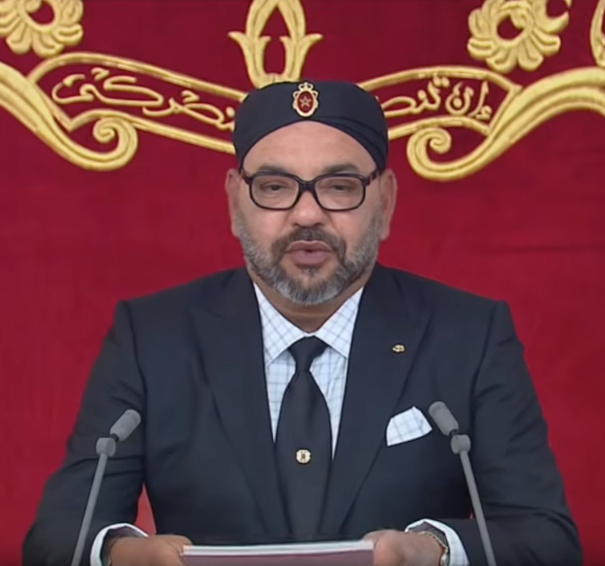Le roi Mohammed VI le 20 août 2019, à l’occasion du 66e anniversaire de la Révolution du roi et du peuple. © YouTube/Al Aoula TV