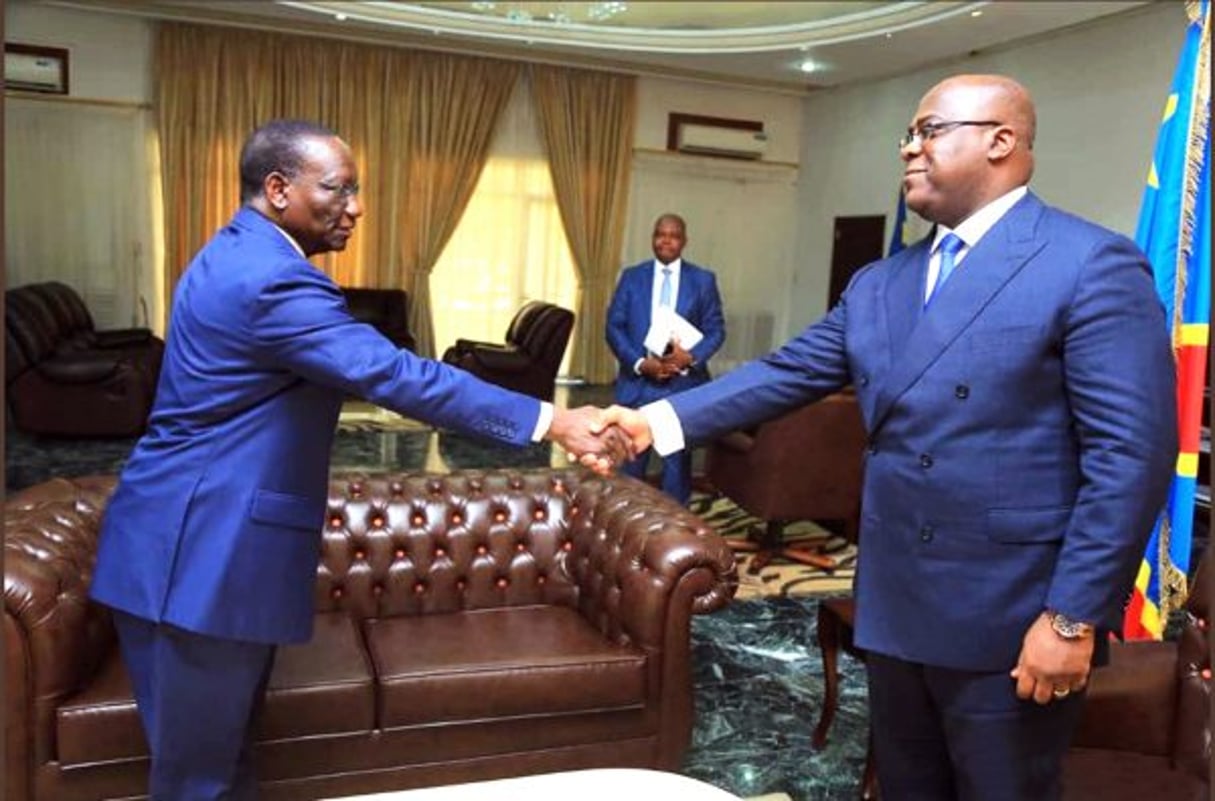 Le Premier ministre congolais, Sylvestre Ilunga, avec le président Félix Tshisekedi. © Présidence RDC