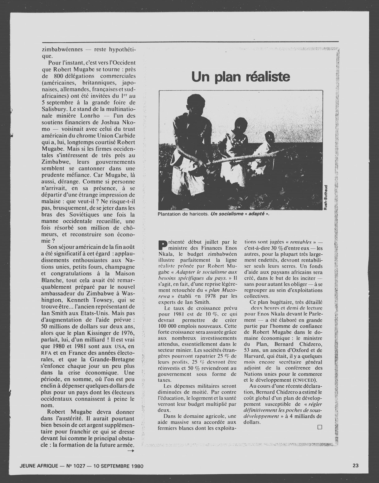 Article daté du 10 septembre 1980 &copy; Archives JA