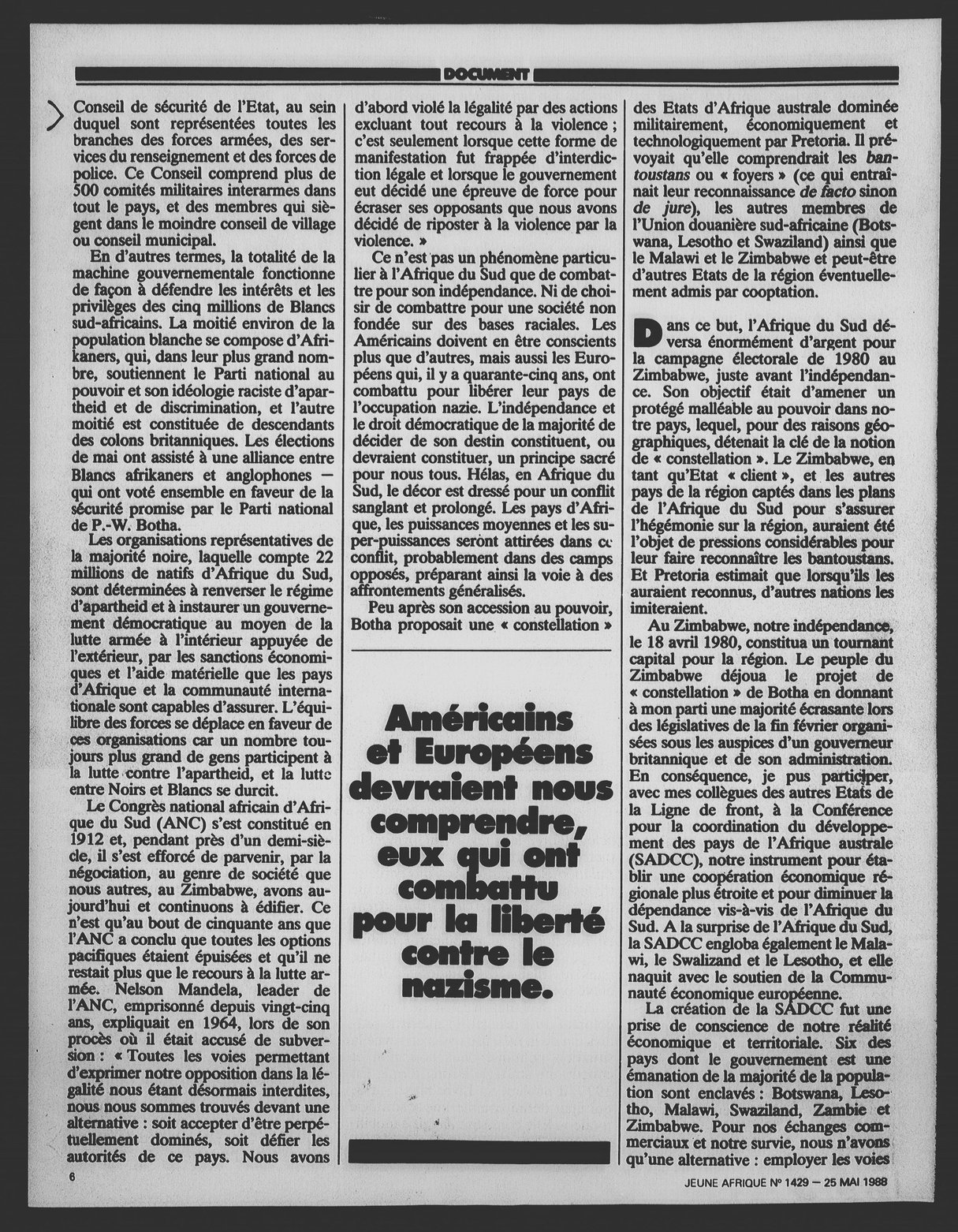 Article daté du 25 mai 1988 &copy; Archives JA