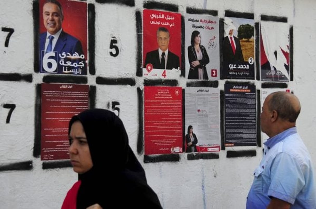 Les affiches électorales des candidats en Tunisie (image d’illustration). © Hassene Dridi/AP/SIPA