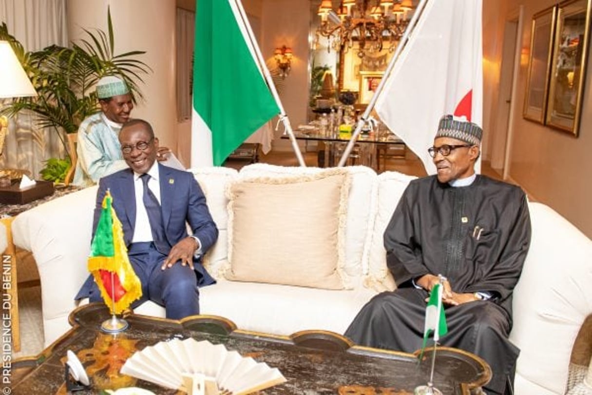 À Tokyo, en août 2019. Les présidents béninois et nigérian. © Présidence du Bénin