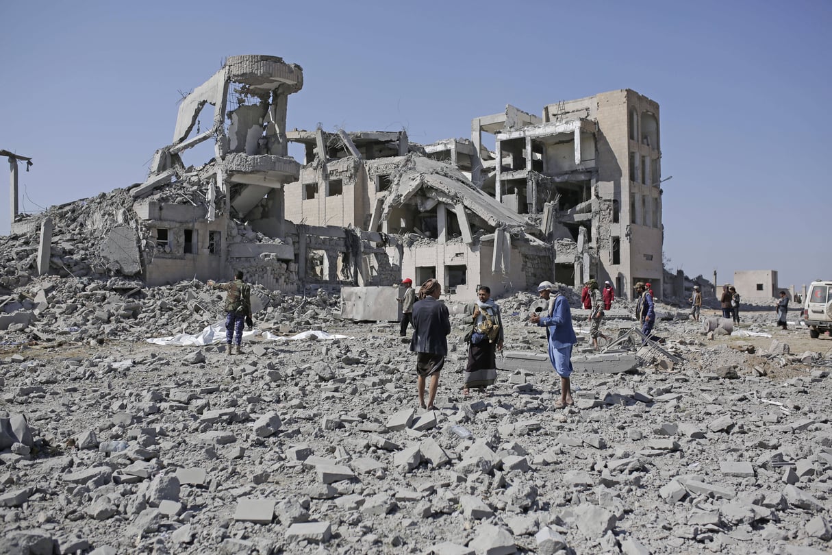Des bâtiments dans une ville du sud-ouest du Yémen, début septembre 2019 (image d’illustration). © Hani Mohammed/AP/SIPA