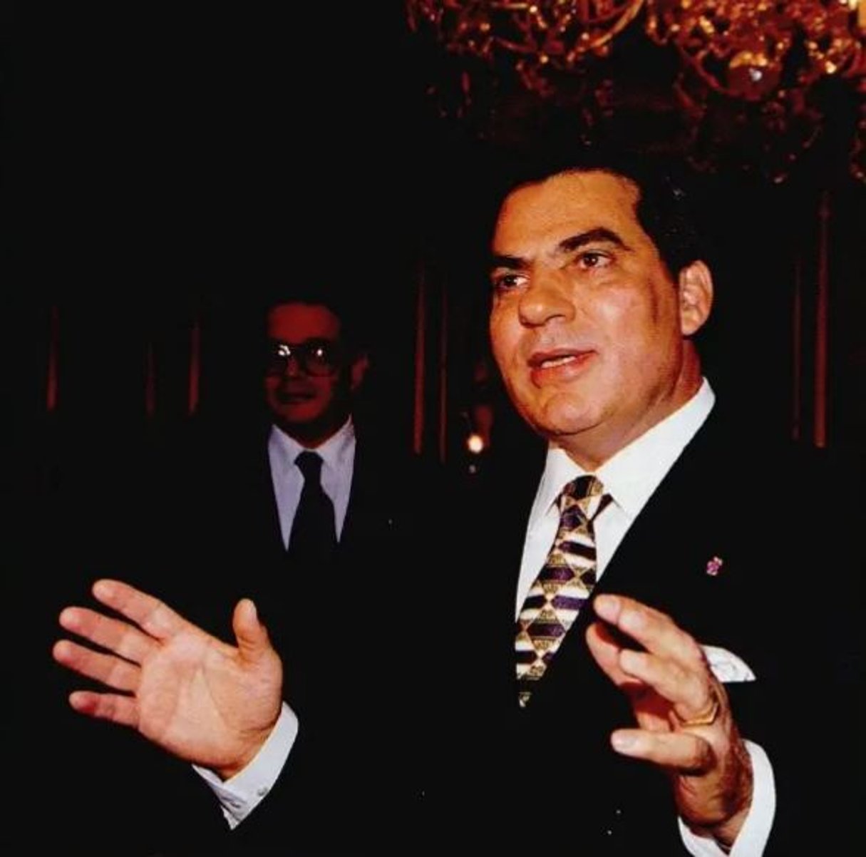Zine el-Abidine Ben Ali, en octobre 1997 à Paris. © Archives JA