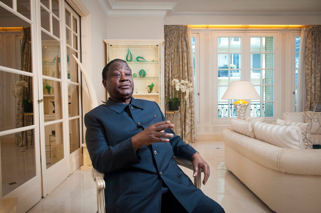 Henri Konan Bédié à son domicile parisien, le 10 septembre 2019. © Vincent Fournier/JA